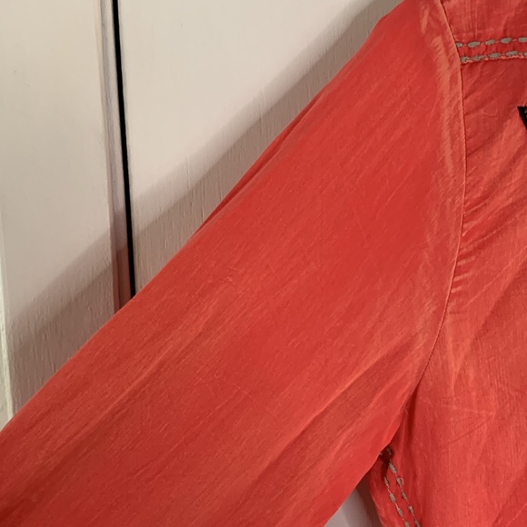 Roar Vintage Ellie faded red long sleeve western shirt with black braid trim - Picture 5 of 11